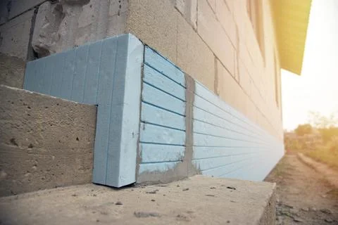 Insulation extruded polystyrene panels Stock Photos