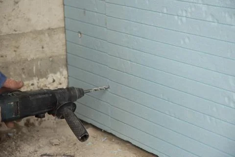 Insulation extruded polystyrene panels Foto stock