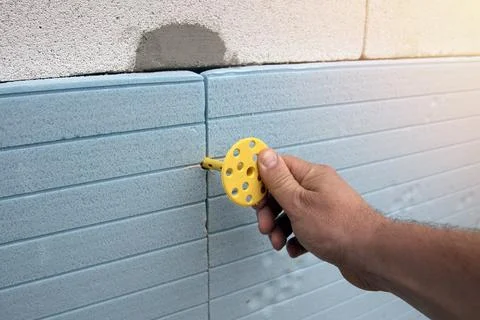 Insulation extruded polystyrene panels Stock Photos