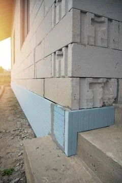 Insulation extruded polystyrene panels Stock Photos