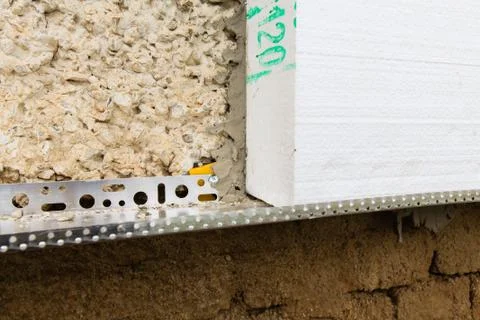 Insulation facade polystyrene Stock Photos