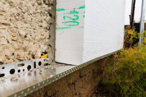 Insulation facade polystyrene Foto stock