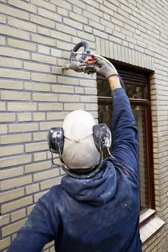 Insulation of a house Stockfoto's