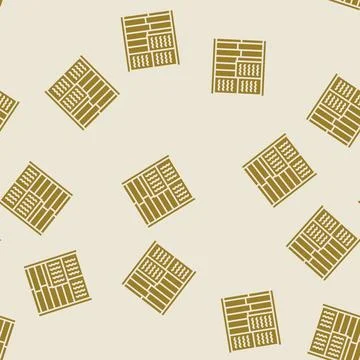 Insulation installation frame house glyph seamless pattern Stock Illustration