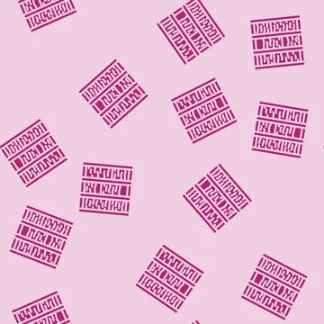 Insulation installation frame house glyph vector seamless pattern Stock Illustration