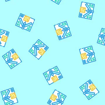 Insulation installation frame house vector seamless pattern Stock Illustration