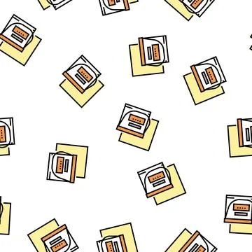 Insulation material container vector seamless pattern Illustrazione stock