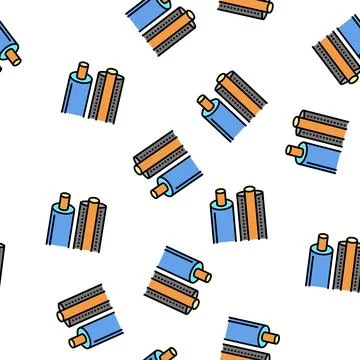 Insulation material roll vector seamless pattern Illustrazione stock