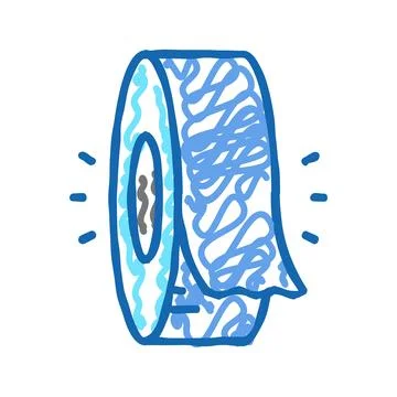 Insulation roll icon doodle illustration Ilustración de archivo
