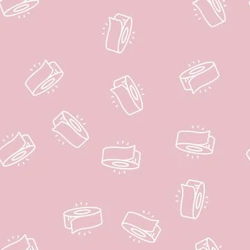Insulation roll line seamless pattern Illustrazione stock