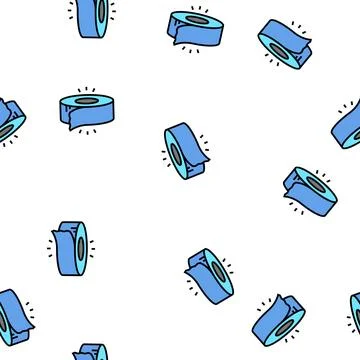 Insulation roll vector seamless pattern Stock Illustration