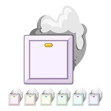 Insulation short circuit fire cartoon vector graphic Stock Illustration