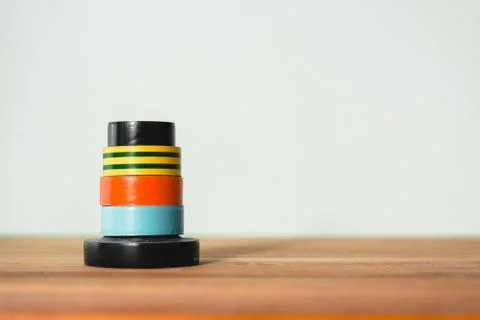 Insulation tape of different colors for electrical work. the insulation tape Stock Photos