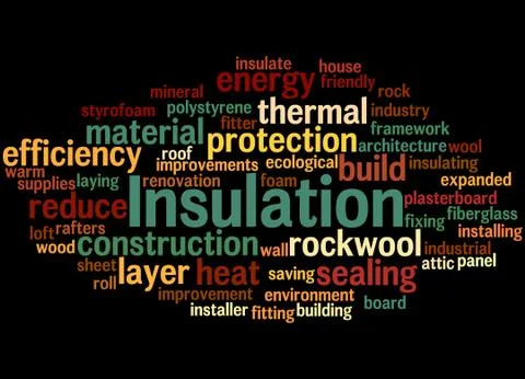 Insulation, word cloud concept 스톡 일러스트