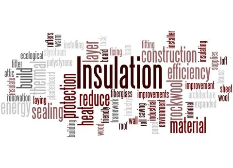 Insulation, word cloud concept Stock Illustration