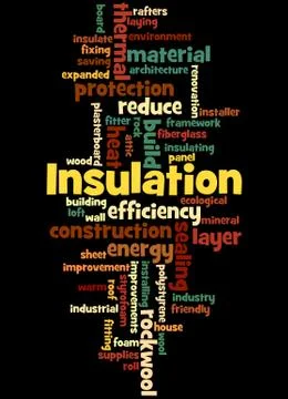 Insulation, word cloud concept Stock Illustration