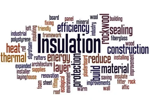 Insulation, word cloud concept Stock Illustration