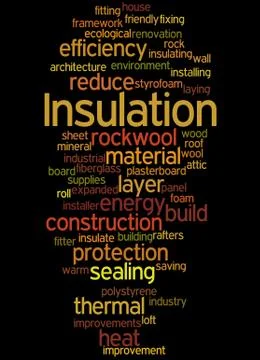 Insulation, word cloud concept Stock Illustration