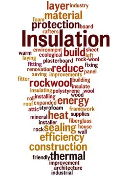 Insulation, word cloud concept Stock Illustration
