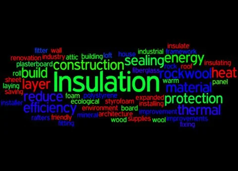 Insulation, word cloud concept Stock Illustration