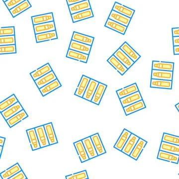 Insulin cartridges vector seamless pattern color Stock Illustration