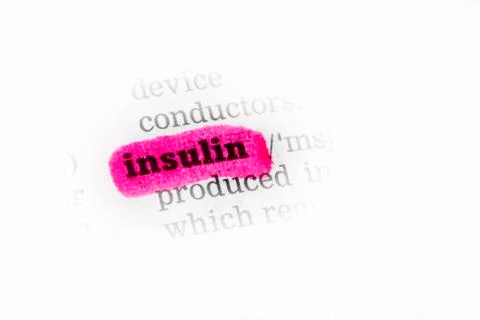 Insulin Dictionary Definition Stock Photos