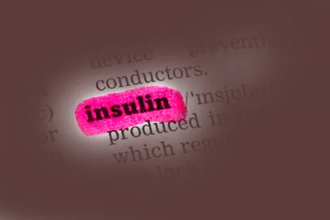 Insulin Dictionary Definition Stock Photos