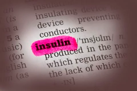 Insulin Dictionary Definition Stock Photos