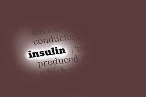 Insulin Dictionary Definition Stock Photos