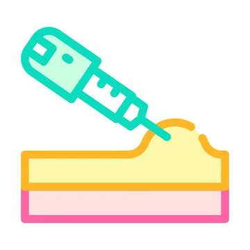 Insulin injection color icon vector illustration color Stock Illustration