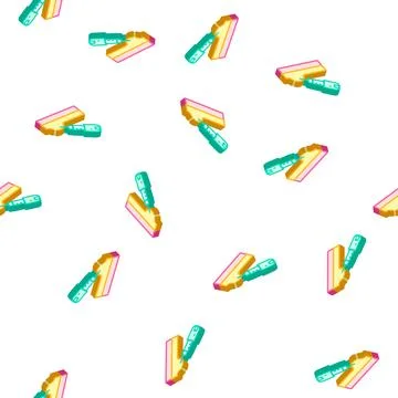 Insulin injection isometric icon seamless pattern color Illustrazione stock
