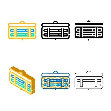 Insulin injection set box color icon looks vector Illustrazione stock