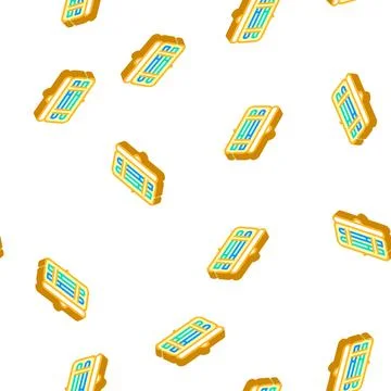 Insulin injection set box isometric icon seamless pattern イラスト素材