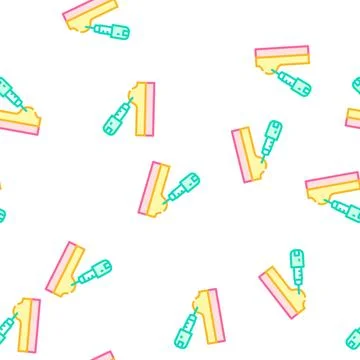 Insulin injection vector seamless pattern color Illustrazione stock