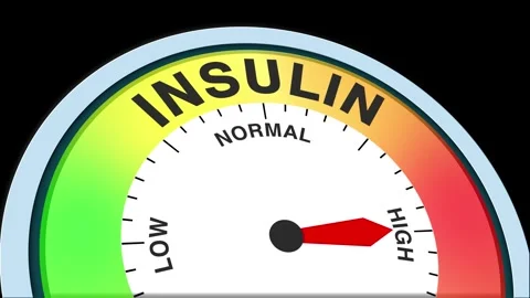 Insulin Level Text or Word  Low and Medium to High Meter Concept Animation Stock Footage 288584836