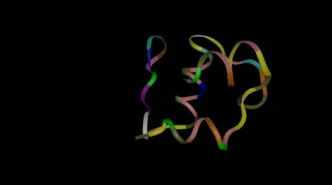 Insulin molecule with alpha channel Stock Footage 14124901