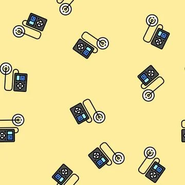 Insulin pump biomedical vector seamless pattern 스톡 일러스트