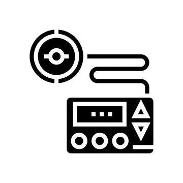 Insulin pump glyph icon vector illustration Stock Illustration