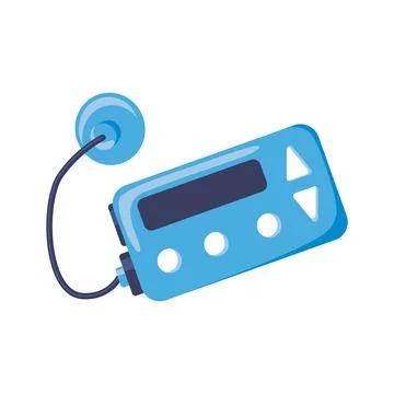 Insulin pump isolated on white background. Stock Illustration