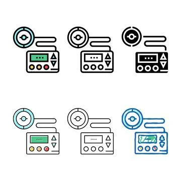 Insulin pump types color icon vector Stock Illustration