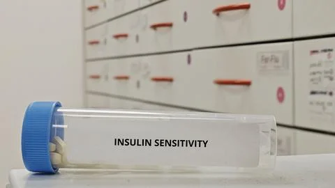 INSULIN SENSITIVITY tablets for improve body response to insulin and reduce Stock-Fotos