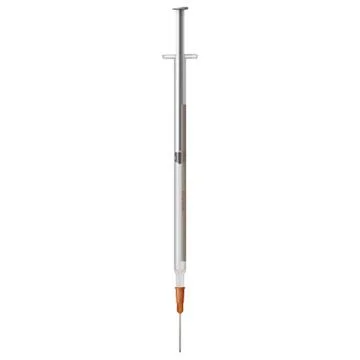 Insulin syringe on a white background. Isolate. Foto stock