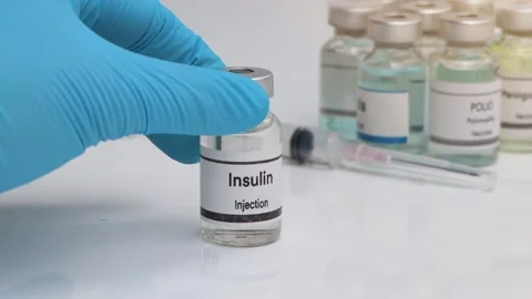 Insulin in a vial Stock Footage 262795290