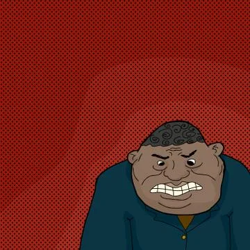 Insulted black man Stock Illustration