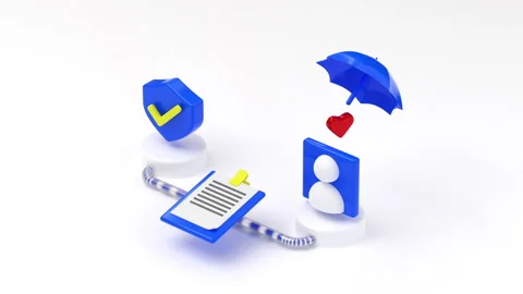 Insurance 3D Illustration Stock Footage 243402616