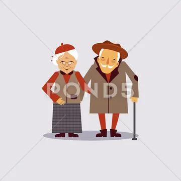 Insurance for Aged Vector Illustartion Stock Illustration