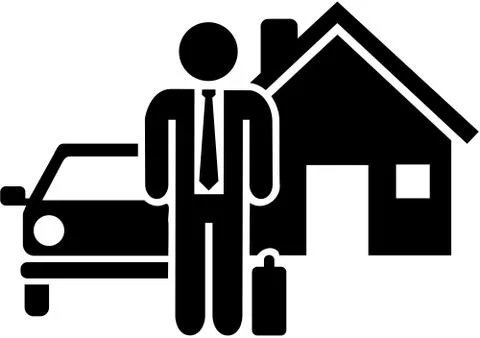 Insurance agent icon Stock Illustration