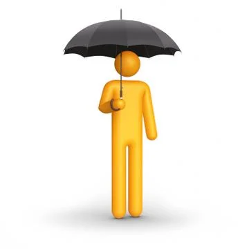 The insurance agent. Illustrazione stock