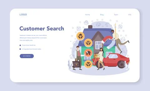 Insurance agent web banner or landing page. Idea of security Illustrazione stock