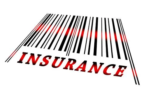 Insurance on barcode Stock Illustration